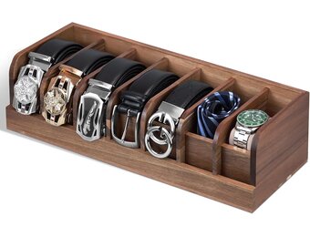Acaciahout Riem Organizer met 7 Vakken - Bruin - 57% Korting