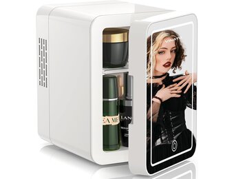 VINATO Mini Koelkast 4L met LED Spiegel - 53% Korting
