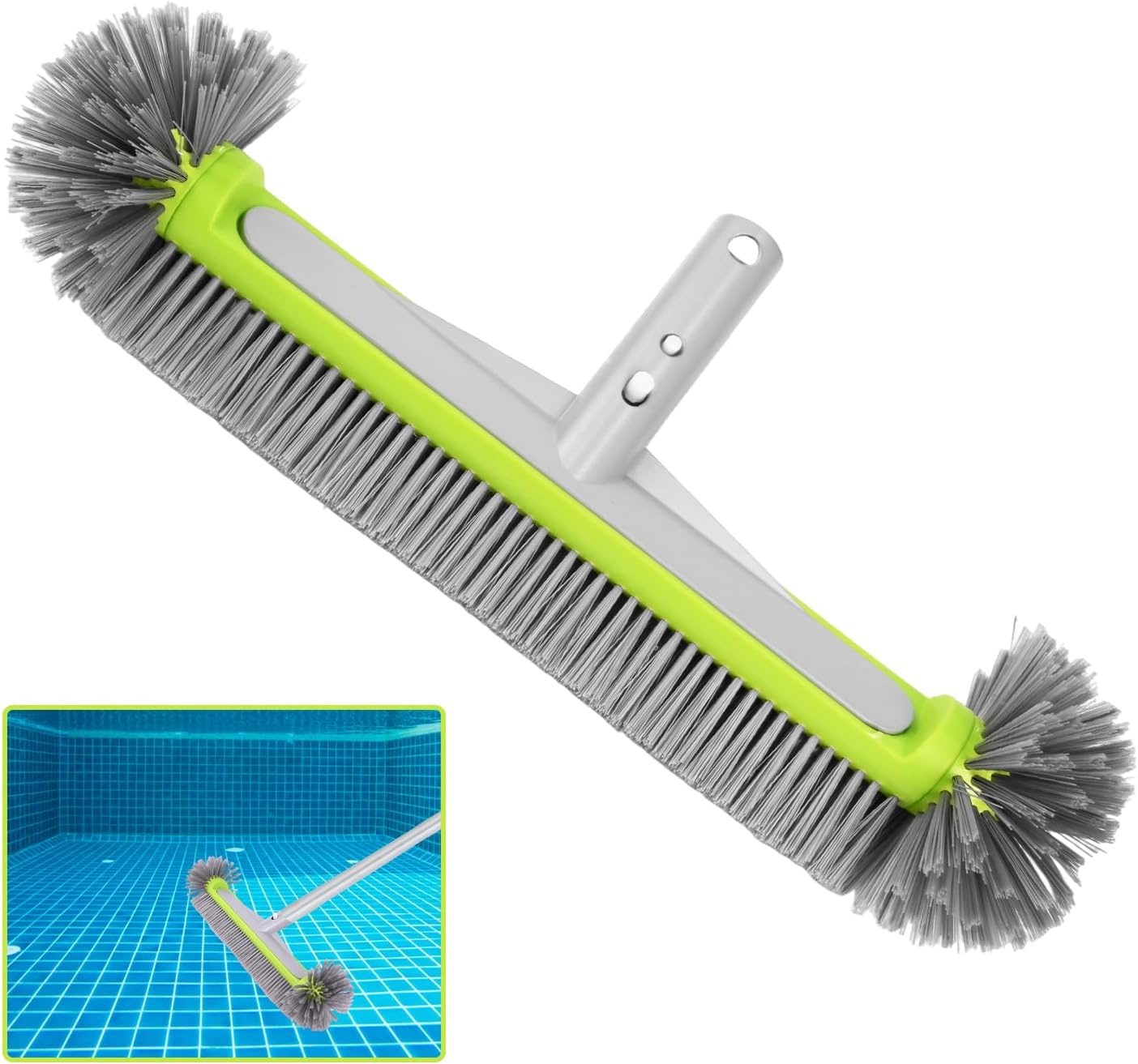 ACOMTUO Zwembadborstel 45 cm met Aluminium Steel - 31% Korting