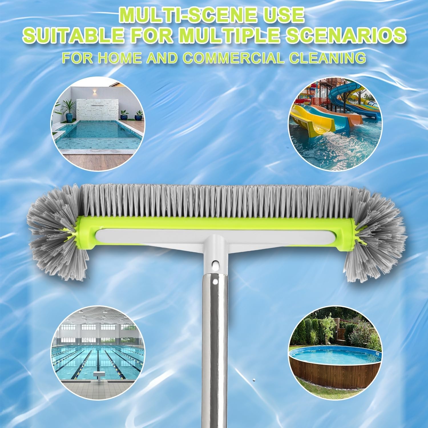 ACOMTUO Zwembadborstel 45 cm met Aluminium Steel - 31% Korting