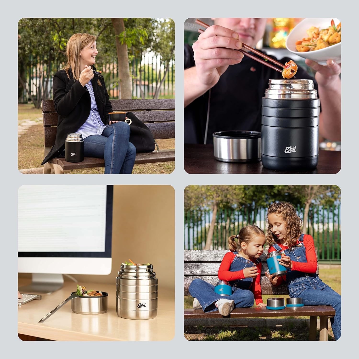 Esbit Thermosfles RVS 750ml Stone Grey (33% Korting)