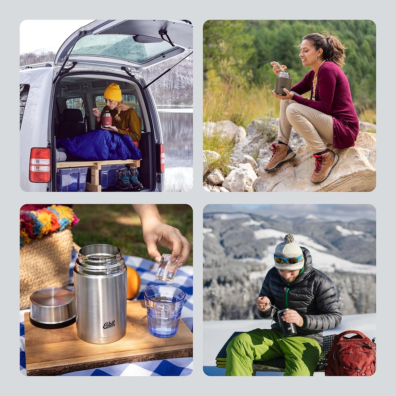 Esbit Thermosfles RVS 750ml Stone Grey (33% Korting)