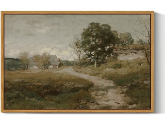 Vintage Canvas Kunst 'Arkville Landschap' - 56% Korting - 60x40cm