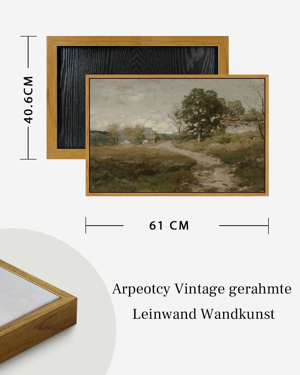 Vintage Canvas Kunst 'Arkville Landschap' - 56% Korting - 60x40cm