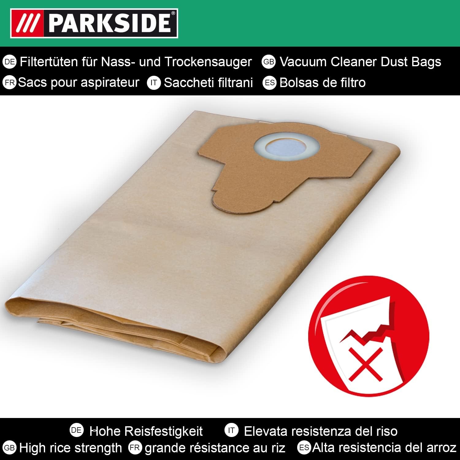 Parkside Stofzuigerzakken (10 stuks) voor Nat-Droogzuiger - 31% Korting!
