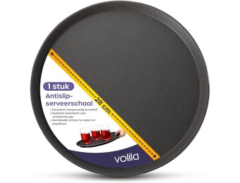 Rond Antislip Dienblad Zwart 28cm - 37% Korting