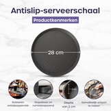 Rond Antislip Dienblad Zwart 28cm - 37% Korting
