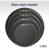 Rond Antislip Dienblad Zwart 28cm - 37% Korting
