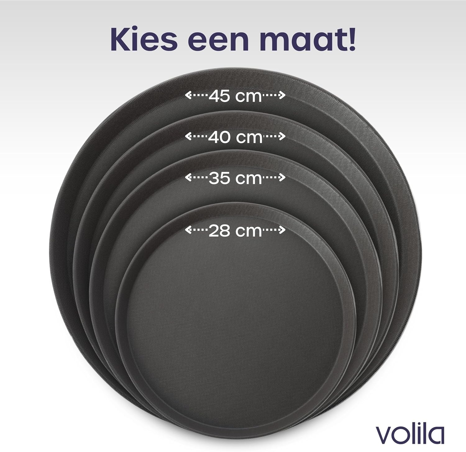Rond Antislip Dienblad Zwart 28cm - 37% Korting