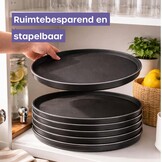 Rond Antislip Dienblad Zwart 28cm - 37% Korting