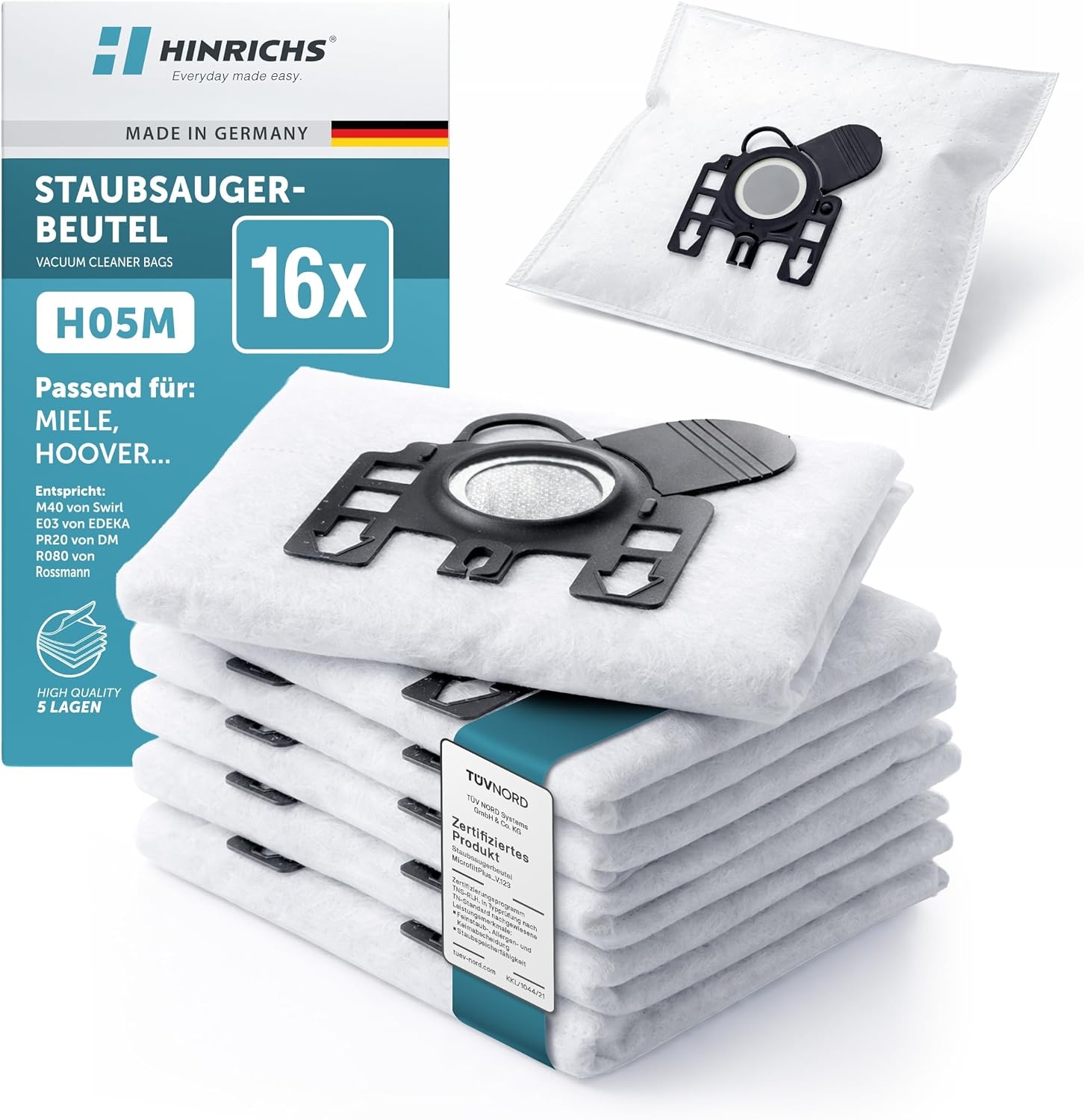 Stofzuigerzakken Hinrichs Type G/N (16 stuks) - Ruime voorraad!