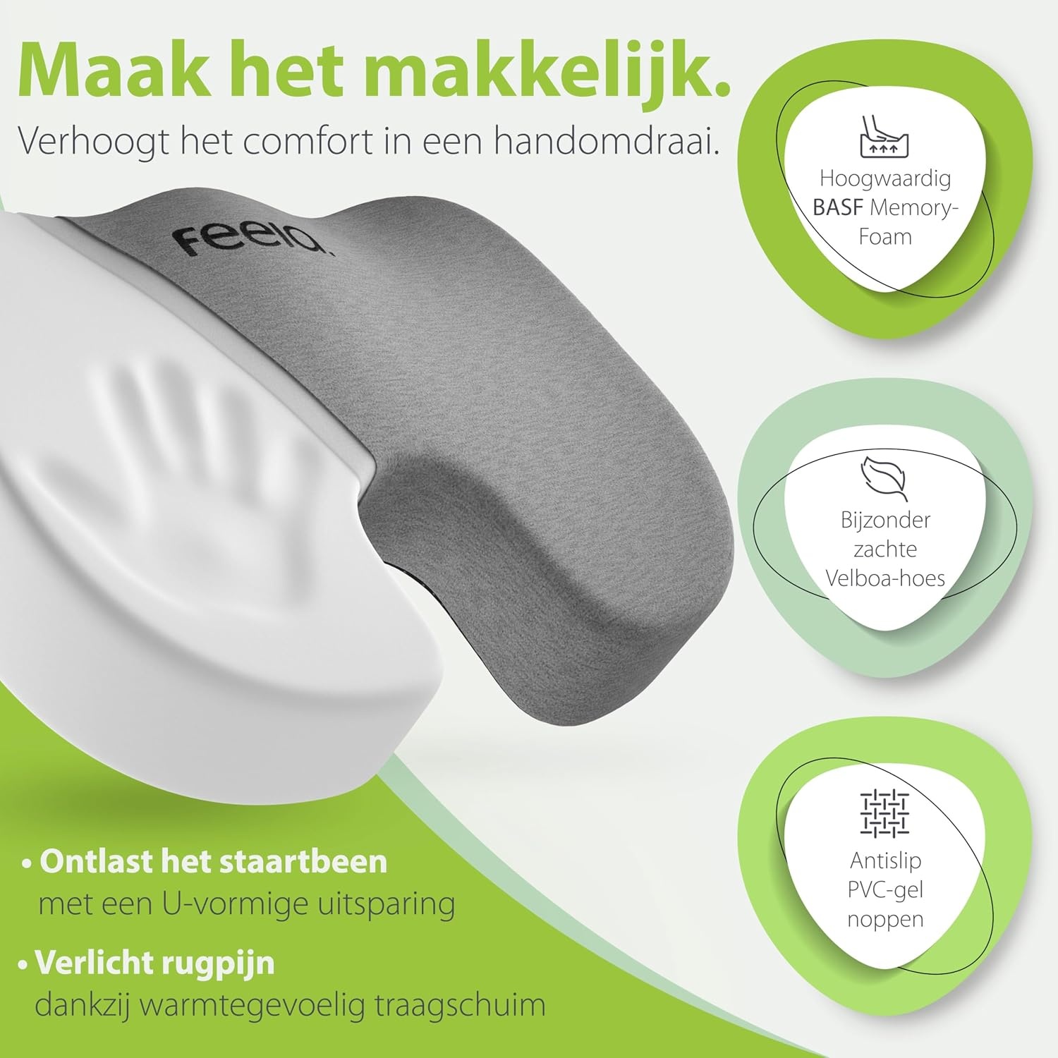 Ergonomisch Zitkussen Feela: Pijnverlichting & Betere Houding - 33% Korting