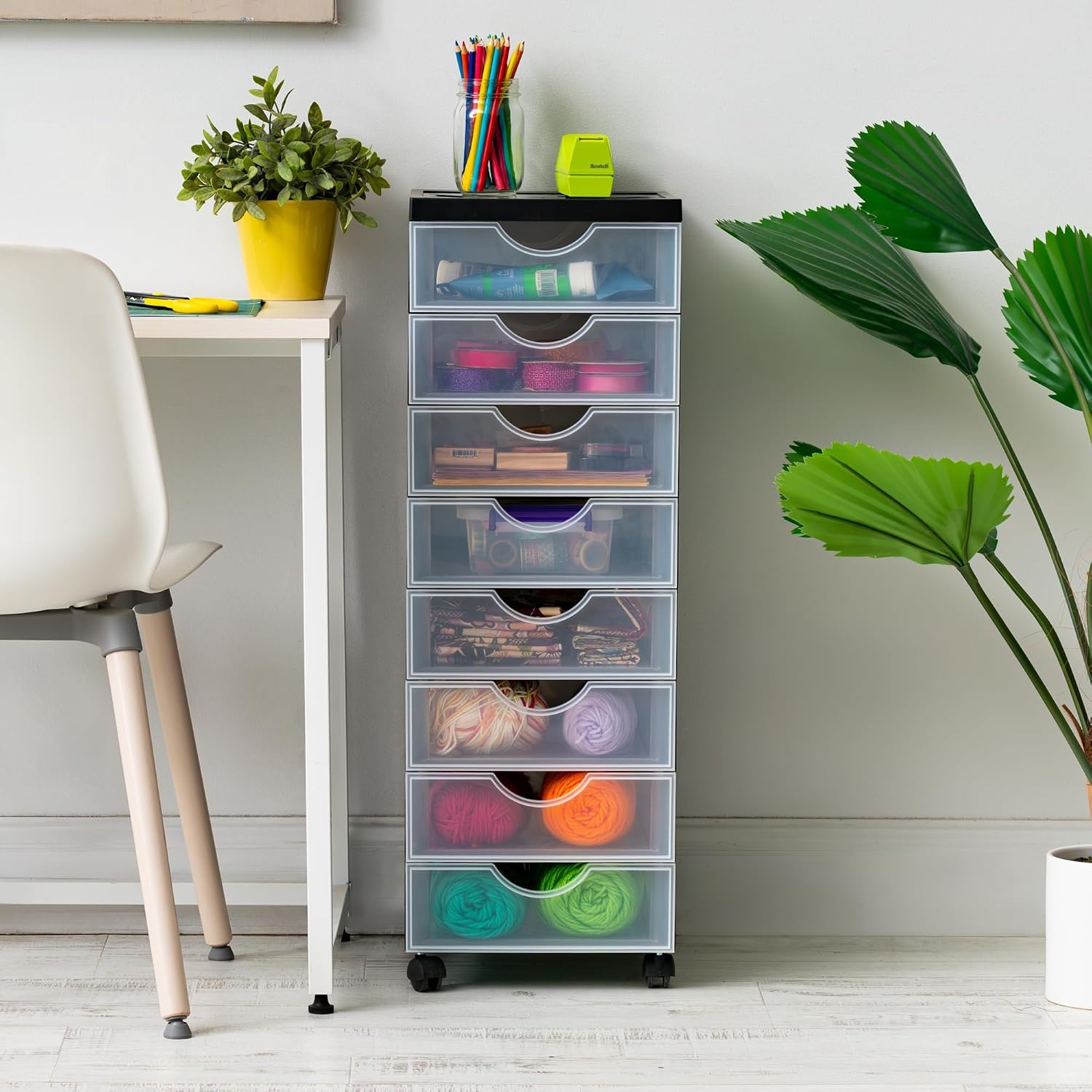 Iris Ohyama Ladekast Organizer Zwart - 8 Laden, 58% Korting!