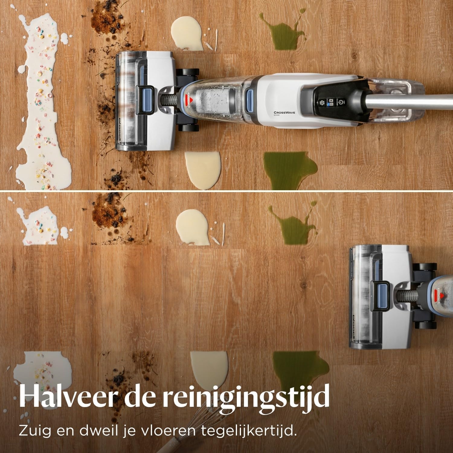 BISSELL CrossWave Edge Nat & Droog Stofzuiger - Zwart/Wit (34% Korting)