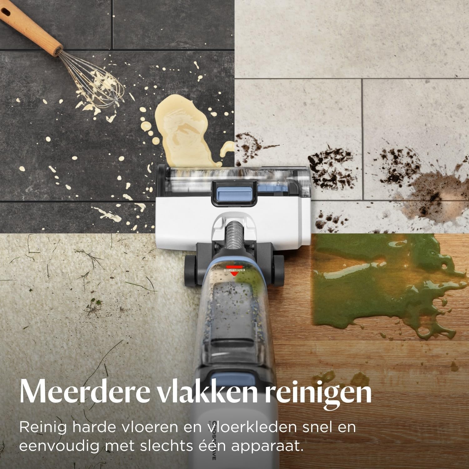 BISSELL CrossWave Edge Nat & Droog Stofzuiger - Zwart/Wit (34% Korting)