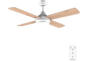 Plafondventilator met LED & Afstandsbediening - 106 cm Houtkleur - 34% Korting