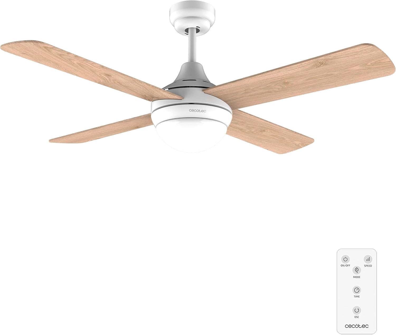 Plafondventilator met LED & Afstandsbediening - 106 cm Houtkleur - 34% Korting