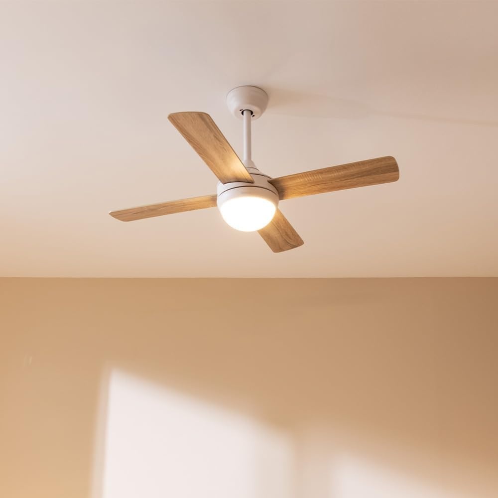 Plafondventilator met LED & Afstandsbediening - 106 cm Houtkleur - 34% Korting