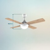 Plafondventilator met LED & Afstandsbediening - 106 cm Houtkleur - 34% Korting