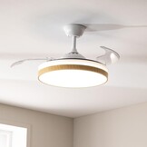 Cecotec EnergySilence Aero 4320 Plafondventilator met LED - 105 cm - Hout en Wit