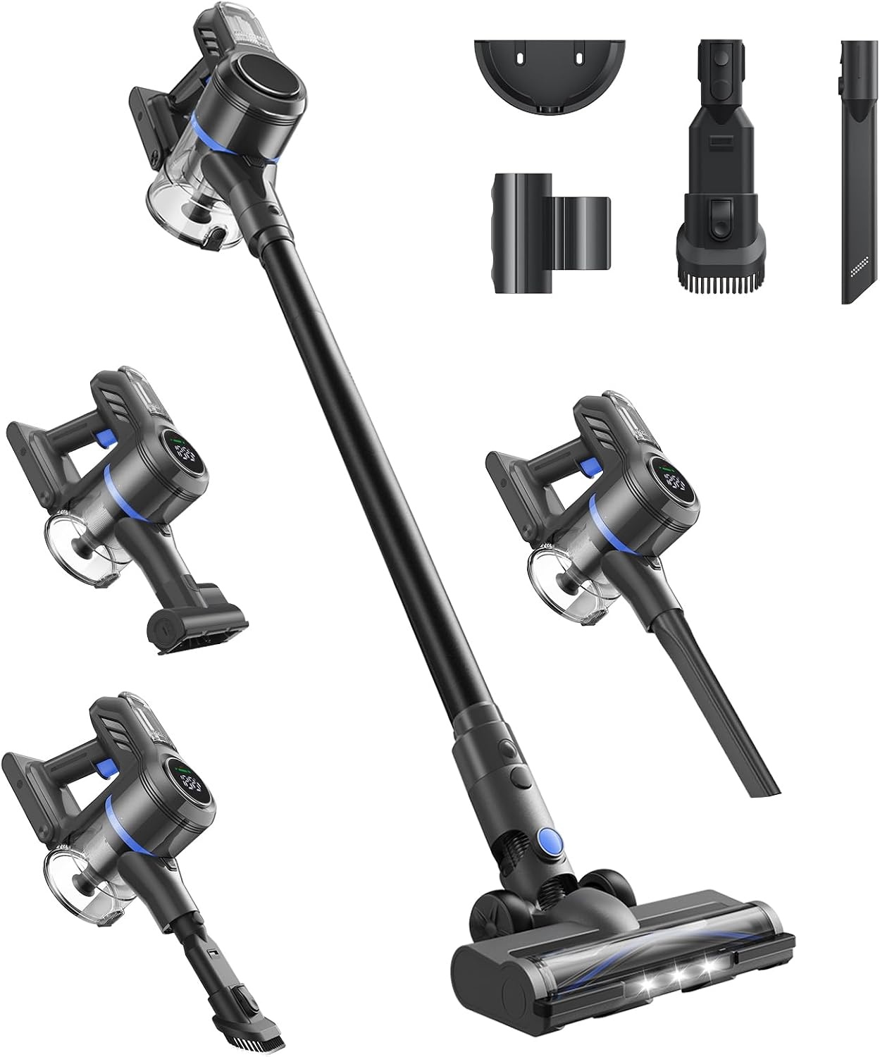 Dreame V20 Pro-A Draadloze Steelstofzuiger - Zwart - 210AW Zuigkracht