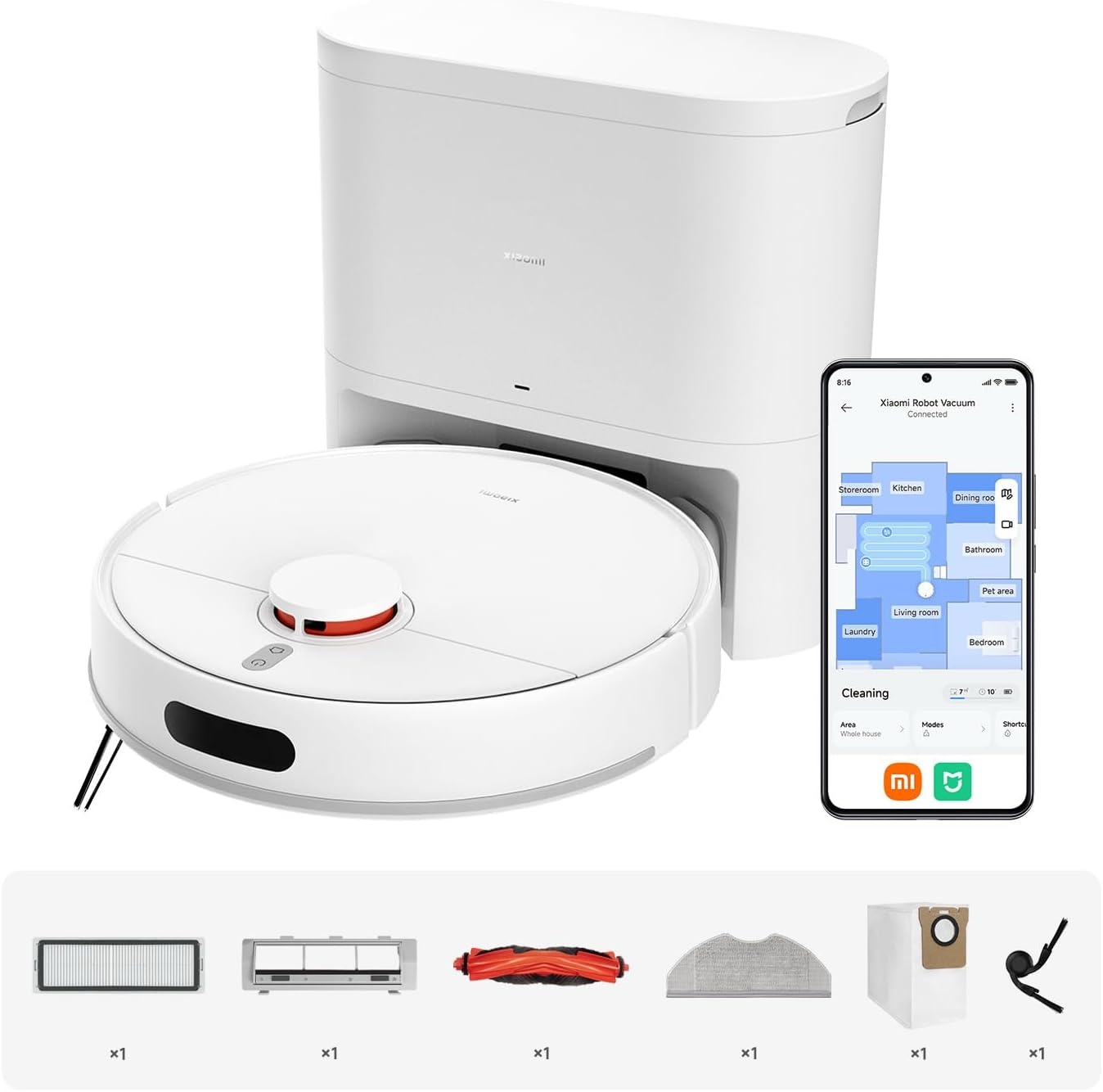 Xiaomi Robot Vacuum H40 EU - Robotstofzuiger - Wit
