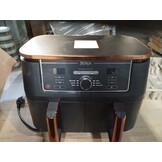 Ninja Foodi MAX Dual Zone Airfryer, Tang, 2 Laden, 9,5L, 6-in-1, Olievrij, Airfryen, Max Crisp, Braden, Bakken, Vaatwasmachinebestendige Manden, Anti-aanbaklaag, Koper/Zwart Amazon Exclusief AF400EUCP - Maat 9.5 L