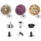 Krachtige Keukenmachine 800W Zilver - Multifunctioneel met Citruspers (54% Korting)