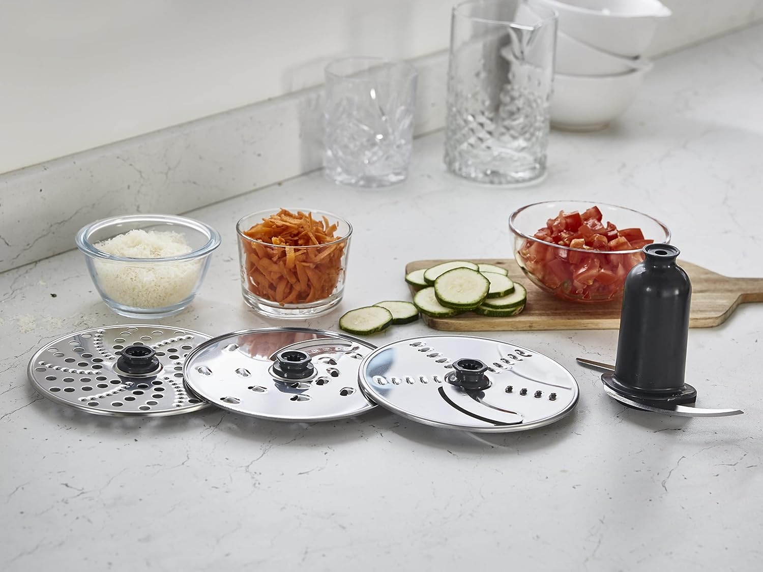 Krachtige Keukenmachine 800W Zilver - Multifunctioneel met Citruspers (54% Korting)