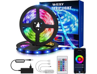 Slimme LED Strip 15m RGB - 16 Miljoen Kleuren - WiFi & Spraakbesturing - 27% Korting
