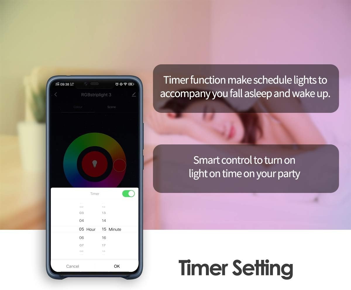 Slimme LED Strip 15m RGB - 16 Miljoen Kleuren - WiFi & Spraakbesturing - 27% Korting