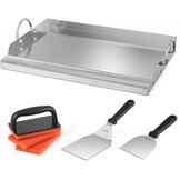 Plancha Grillplaat RVS BBQ Set - 50x32cm incl. Spatel & Schraper (34% Korting)