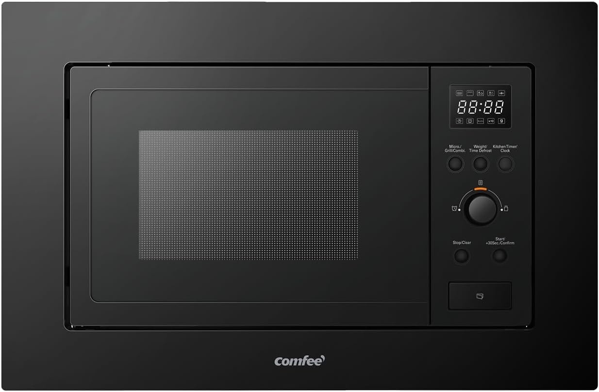Zwarte Inbouwmagnetron 20L 800W + 1000W Grill - 34% Korting!