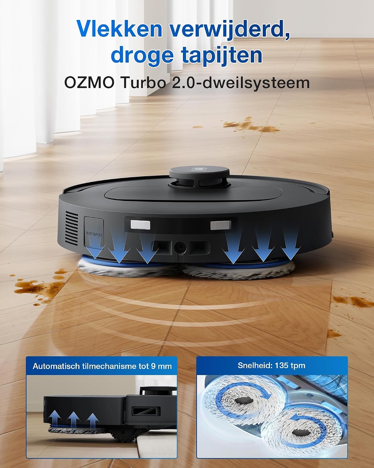 Robotstofzuiger & Dweil met OMNI-station, 20.000 Pa - 55% Korting