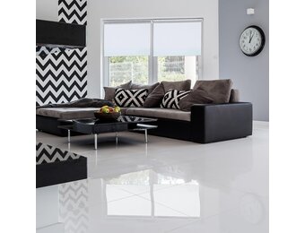 Verduisterend Rolgordijn Wit/Zilver - 80x220 cm - 32% Korting