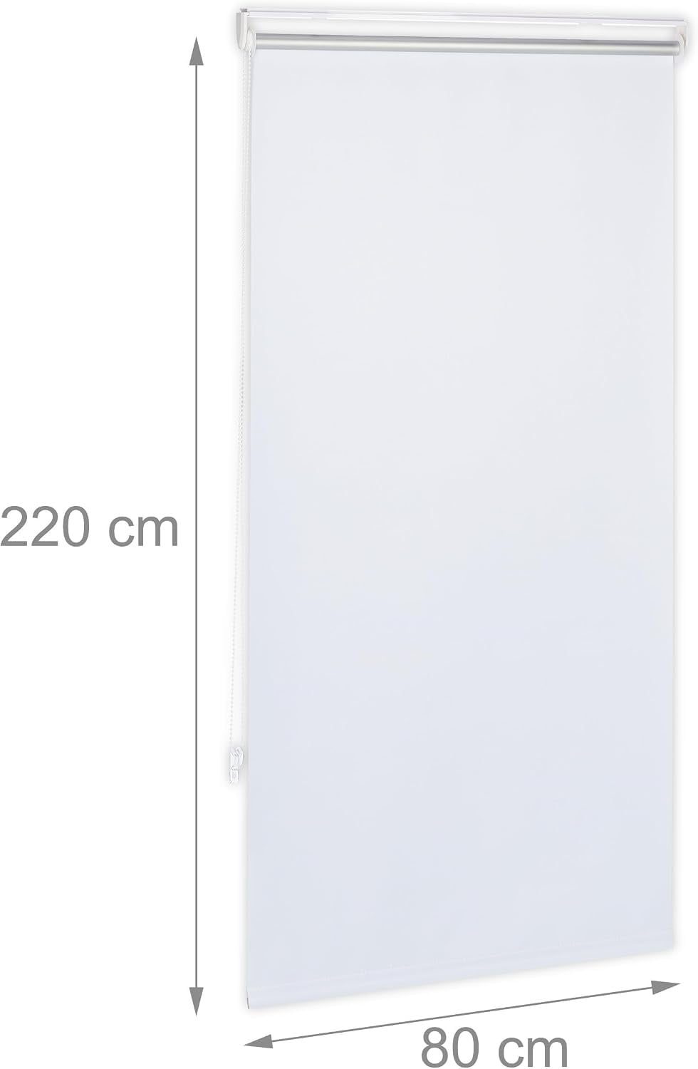Verduisterend Rolgordijn Wit/Zilver - 80x220 cm - 32% Korting