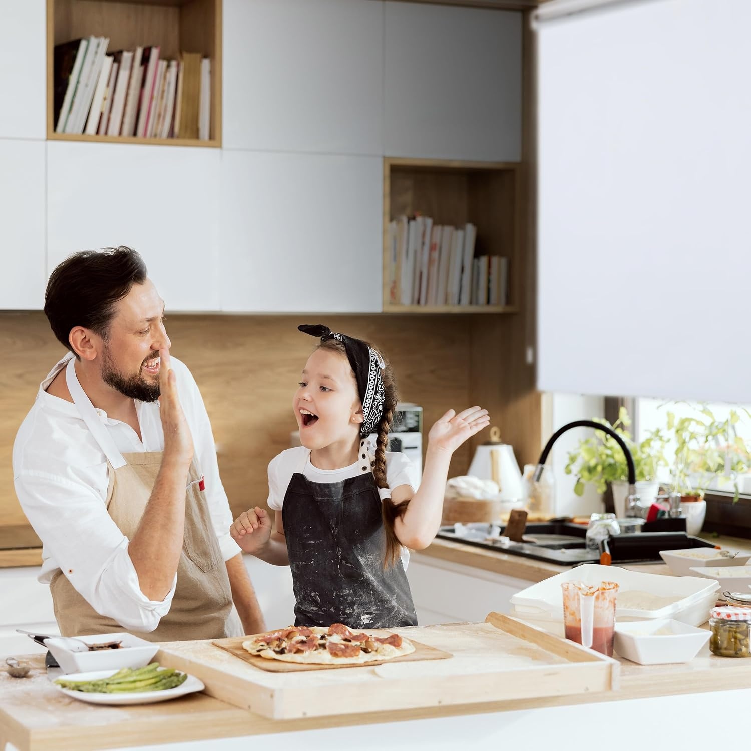 Verduisterend Rolgordijn Wit/Zilver - 80x220 cm - 32% Korting