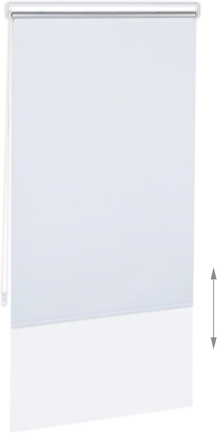 Verduisterend Rolgordijn Wit/Zilver - 80x220 cm - 32% Korting