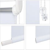 Verduisterend Rolgordijn Wit/Zilver - 80x220 cm - 32% Korting