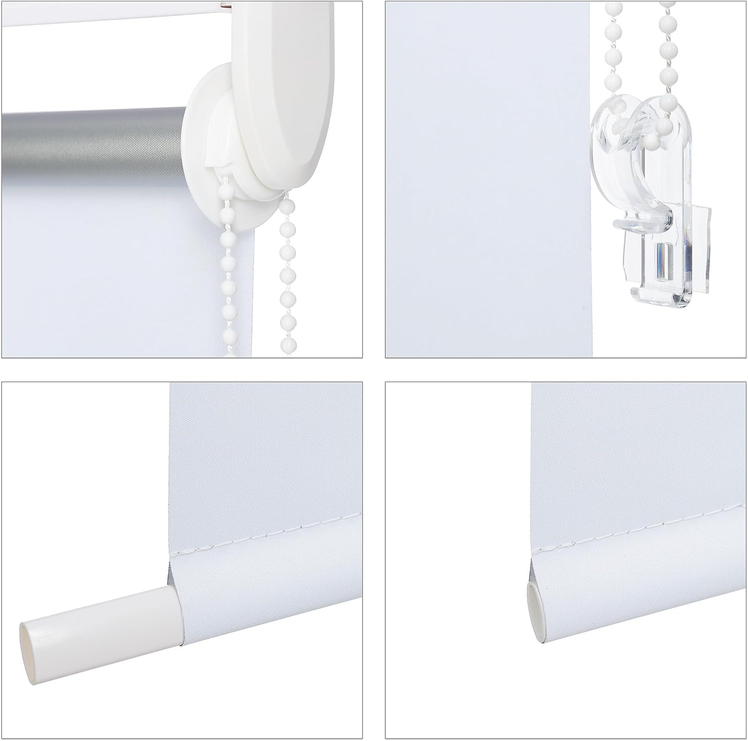 Verduisterend Rolgordijn Wit/Zilver - 80x220 cm - 32% Korting