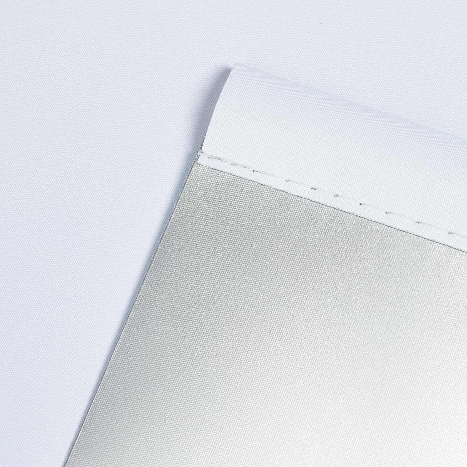 Verduisterend Rolgordijn Wit/Zilver - 80x220 cm - 32% Korting