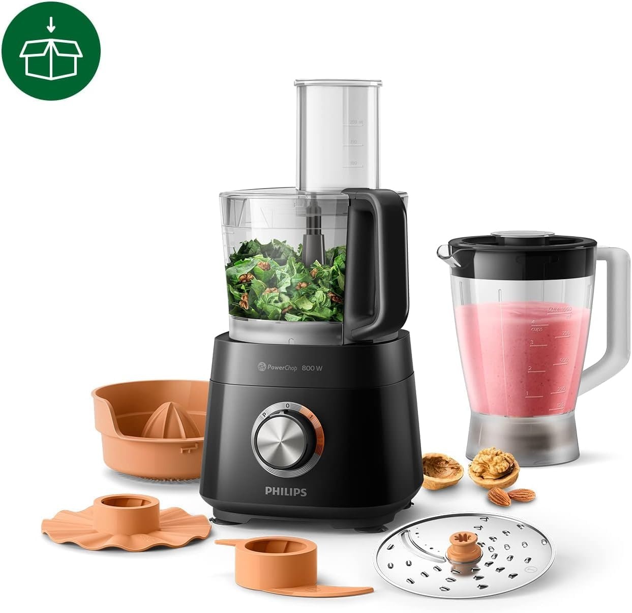 Philips Viva Keukenmachine HR7510/10 - 800W - 34% Korting