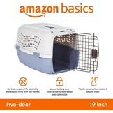Amazon Basics Bench voor katten, huisdier, twee deuren, bovenlader, blauw, 48,2 x 32 x 25,4 cm (L x B x H) - Maat 48,2 x 32 x 25,4 cm (l x b x h)