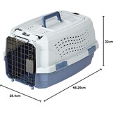 Amazon Basics Bench voor katten, huisdier, twee deuren, bovenlader, blauw, 48,2 x 32 x 25,4 cm (L x B x H) - Maat 48,2 x 32 x 25,4 cm (l x b x h)