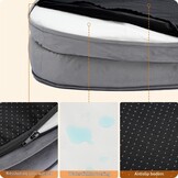 HMTOPE Orthopedisch hondenbed, hondensofa, vierzijdig nekrolkussen, antislip onderkant, hondenmand, afneembaar en wasbaar, middelgrote honden, grote honden, 106 x 79 x 17 cm, donkergrijs