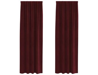 vidaXL Gordijnen 2 st Wijnrood 140 x 225 cm fluweel