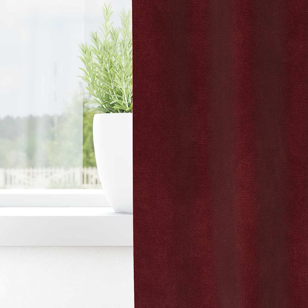 vidaXL Gordijnen 2 st Wijnrood 140 x 225 cm fluweel