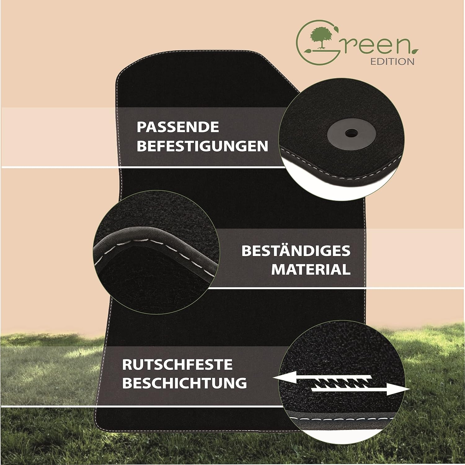 Green Edition Autovloermatten geschikt voor VW Polo 5