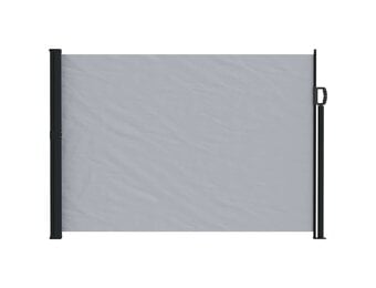 vidaXL Uittrekbaar Zijscherm Rechthoekig 117 x 300 cm Polyester Grijs