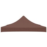 vidaXL Partytentdak 270 g/m² 3x3 m bruin